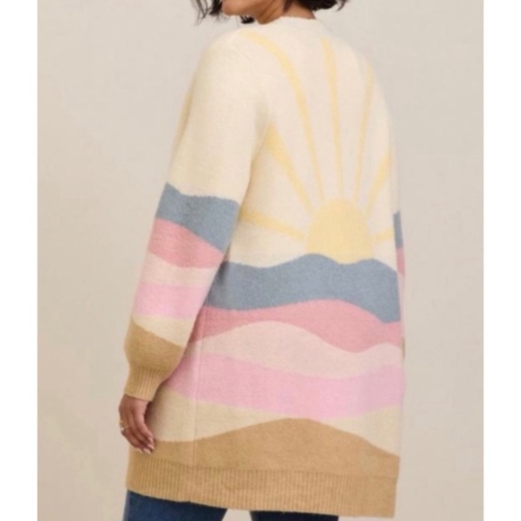 ๐๐
Chunky Cardigan Open Front Sweater 1 1X 14 16 NWT Torrid New Cream Beige Sun - Picture 2 of 5